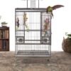 Large Stainless Steel Play Top Bird Cage - Image 6
